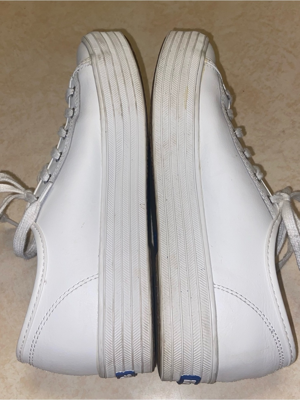 Keds Sneakers Womens Size 7 Triple Up Leather White Athletic Platform Shoes - Picture 7 of 11